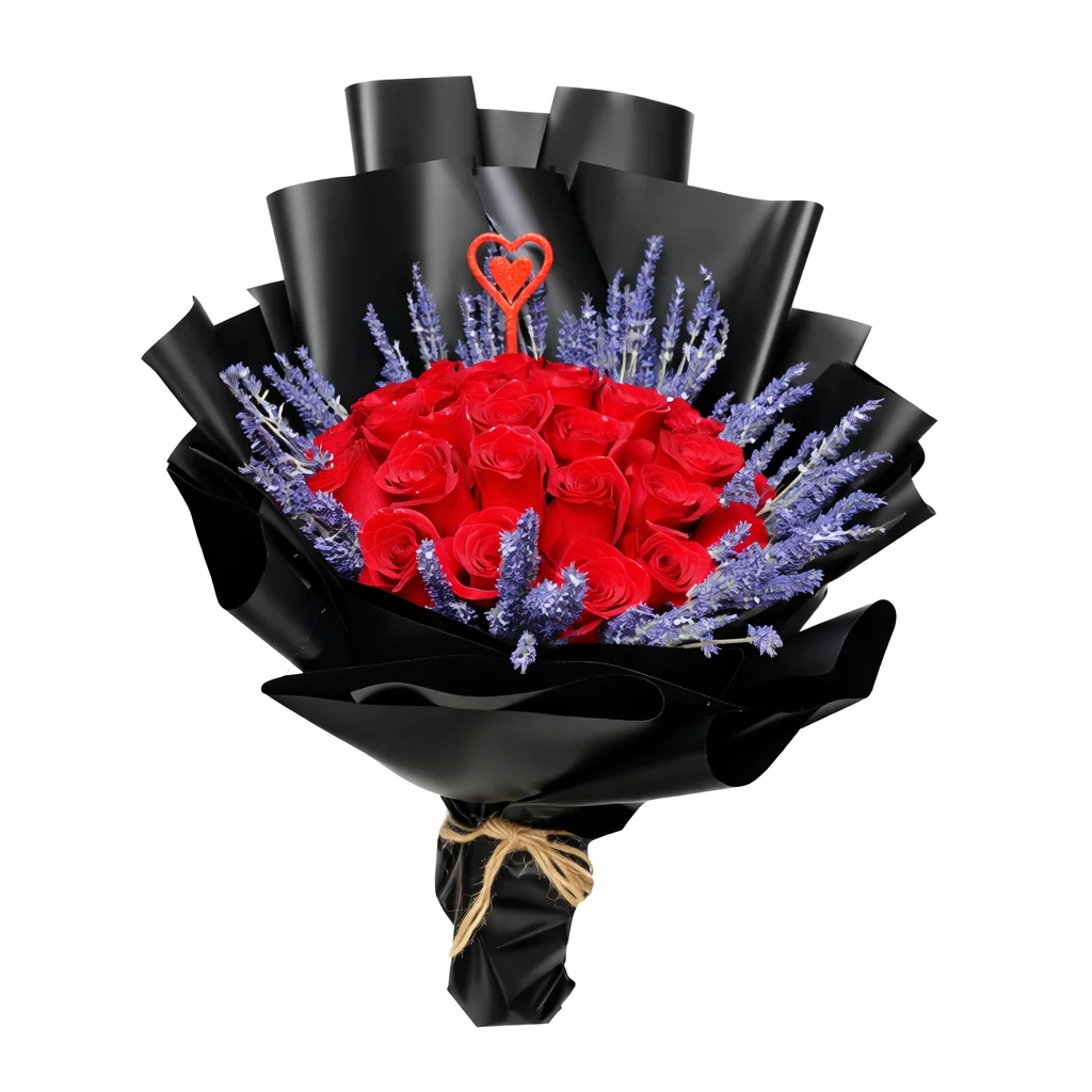 Stems of Red Rose Hand Bouquet